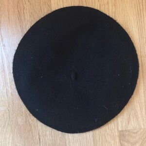 Simple Wool Black Beret Hat